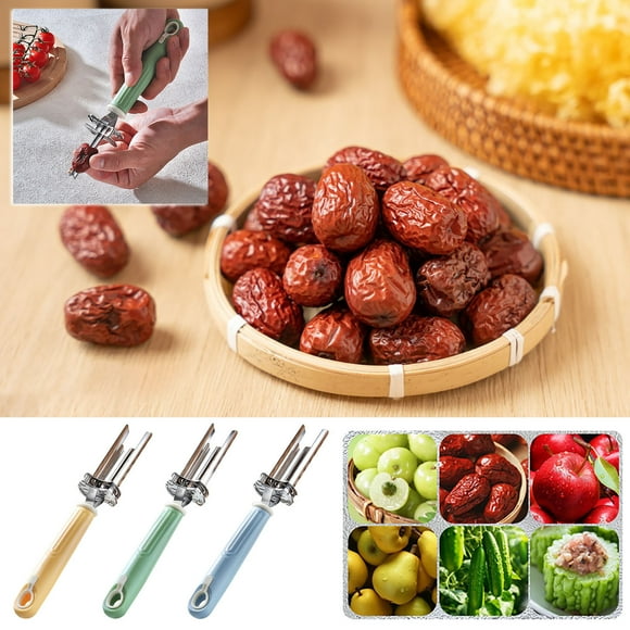 Sentmoon Adjustable Fruit and Vegetable Corer Tool 2025 Pepper Cutter Deseeder Kitchen Gadget Easy Use Stainless Steel Remover for Jalapenos Chilis Apples Efficient Core Extractor Home Cooking