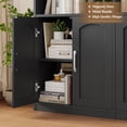 thumbnail image 7 of Homfa 73″ Tall Bookcases with Doors, 8 Cubes 6-Tier Double Row Bookshelf, Black Bookcase for Living Room Home Office, 7 of 7