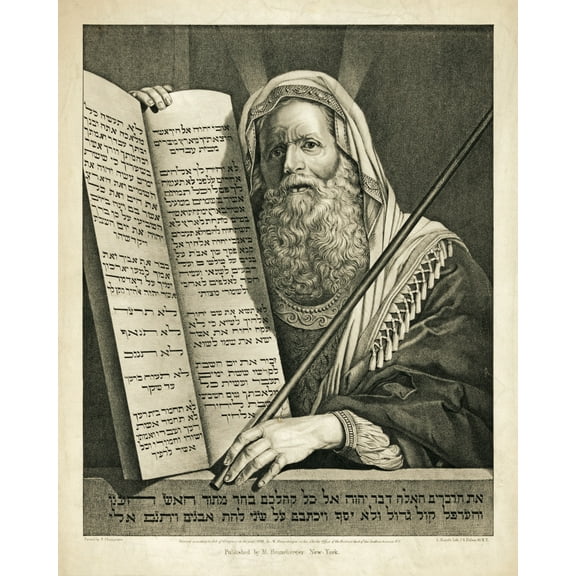 Print: Moses and the Ten Commandments