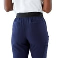 thumbnail image 3 of ave. Coastal Women's Seven Pocket Bootcut Scrub Pant in Navy, XXS, 3 of 6