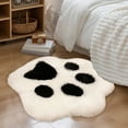 thumbnail image 6 of OEFNTAC Plush Paw Shaped Area Rug Soft Non-Slip Faux Wool Carpet 19.68x23.62 Inches Floor Mat for Bedroom Living Room Nursery, 6 of 6