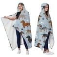 thumbnail image 2 of Wearable Blanket,Cute Dachshund and Dog Footprint Hooded Wearable Flannel Blanket for Adults & Teens,Winter Poncho Shawl Wrap Cape Cozy Anti-Pill,50"x60", 2 of 5