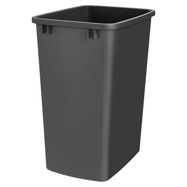 Rev-A-Shelf 35 Qt Under Sink Trash Can Replacement, Plastic, Black, RV-35-18-52