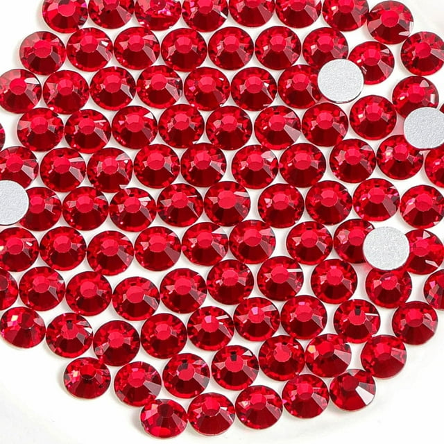 Beadsland 1440 piezas de diamantes de imitación de cristal con parte trasera plana, gemas redondas, 1,3 mm-6,5 mm, negro (SS16 (3,8-4,0 mm))