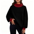 thumbnail image 2 of POROPL Sweatshirts for Women,Oversized Mock Neck Pullover Sweatshirt Casual Long Sleeve Fleece Top, 2 of 7