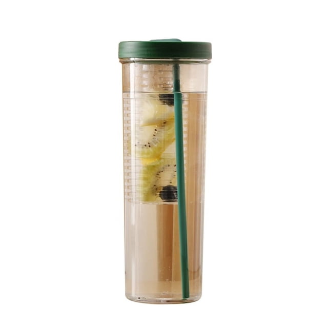 MesaSe Bouteille d'Eau Pliable avec Paille, Infuseur de Fruits, Bouteille d'Eau avec Paille, Bouteilles d'Eau Réutilisables, Bouteille d'Eau Simplement Moderne