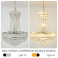 thumbnail image 2 of Crystal Chandelier Light fixtures - Diameter 24 inch, 6 layers of crystal Ceiling Chandeliers, Pendant Lighting for Living Room, Staircase, Foyer, 2 of 10