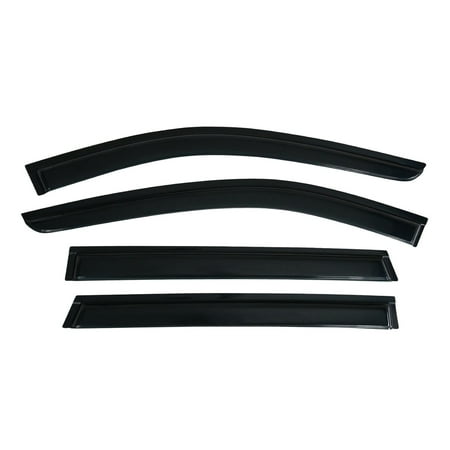 Ikon Motorsports Window Visors Compatible with 2014-2020 Nissan Rogue Acrylic Side Window Vent Windshield Deflector Rain Guard 4Pc Set Outside Mount