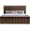 thumbnail image 3 of Meridian Furniture Amara Brown Velvet King Bed, 3 of 10