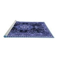 thumbnail image 2 of Ahgly Company Machine Washable Indoor Rectangle Medallion Blue Traditional Area Rugs, 7' x 10', 2 of 4