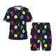 thumbnail image 1 of Balery Colorful Ping Pong Rackets Conjunto de Pijama Infantil de Manga Corta con Estampado – Ropa de Dormir de Algodón Suave-Large, 1 of 6