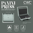 thumbnail image 5 of COOK WITH COLOR Panini Maker 2-Slice Panini Press Electric Grill, 760 Watts, Sage, 5 of 6