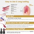 thumbnail image 4 of YTD Likomey Esmalte Semipermanente de U&ntilde;as en Gel UV LED Kit, 6 Colore Transl&uacute;cido Hoja de Oro Blanco Lechoso Rosa Claro Esmaltes de Gel con Base y Top Coat Set,8 Pcs 7.5ml, 4 of 9