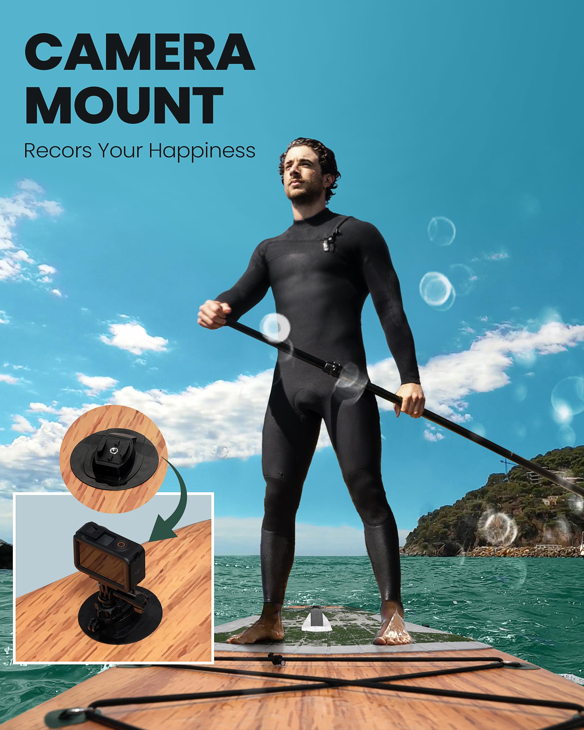 EGGORY 11 ft Inflatable Stand Up Paddle Boards Inflatable Paddle Boards with SUP Accessories Wide Stable Design Anti-Slip EVA Deck for Youth & Adults