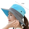 thumbnail image 5 of CDAR Bucket Hat Casual Chinstrap Wide Brim Women Summer Ponytail Cap for Climbing, 5 of 8