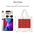 thumbnail image 3 of Yiaed Gingerbread Man Print Fluffy Shoulder Bag Plush Bags Women Ladies Tote Bag Fluffy White Furry Purse Handbag for Autumn and Winter, 3 of 7