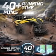 thumbnail image 4 of JoyStone RC Cars 1:14 Scale Remote Control Truck, 15+ mph High Speed Monster Truck with LED Headlights, Chassis Lights and 2 Batteries for Boys Kids, Yellow, 4 of 8