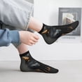 thumbnail image 2 of Fuzoiu Black And Gold White Horse Print Adult Socks, Crew Moisture-wicking Socks, Unisex Cushion Crew Socks,Casual Sports Ankle Socks, 2 of 7