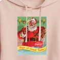 thumbnail image 3 of Coca-Cola - Sip Of Good Taste Vintage Coca Cola Santa - Juniors Cropped Pullover Hoodie, 3 of 5