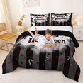 thumbnail image 3 of Feelyou Happy Halloween Ghost Full Size Comforter Sets, Spooky Candy Bedding Comforter Set, Black Red, Black Reversible, 3 Pieces, 1 Comforter and 2 Pillowcases, 3 of 7