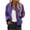 17# Purple, variant on Zip Up Casual Jacket for Women Oversized Long Sleeve Coat Light Windbreaker With Ribbed Cuffs Pockets Sky Blue M