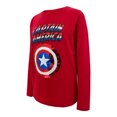 thumbnail image 3 of Playera Capitán America para Niño, Manga Larga con Estampado Escudo en Lentejuela Rojo Talla 4, 3 of 4