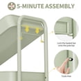 thumbnail image 4 of Organizador de almacenamiento Rolling Cart TOOLF de 3 niveles de metal con ruedas, 4 of 8