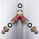 thumbnail image 4 of Garden Hose Diverter Full Flow, Brass Heavy Duty Hose Diverter, Hose Y Diverter, Outdoor Faucet Div, 4 of 5