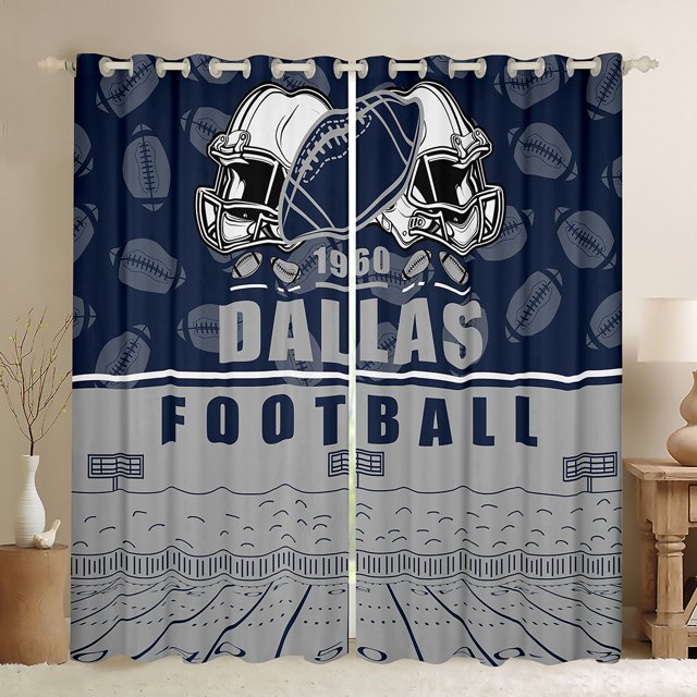 Erosebridal Rideaux et Draperies American Footall (52Wx84L), Rideaux à Thème Sportif Lot de 2 (52Wx84L), Rideaux pour Salon, Décoration de Gamer