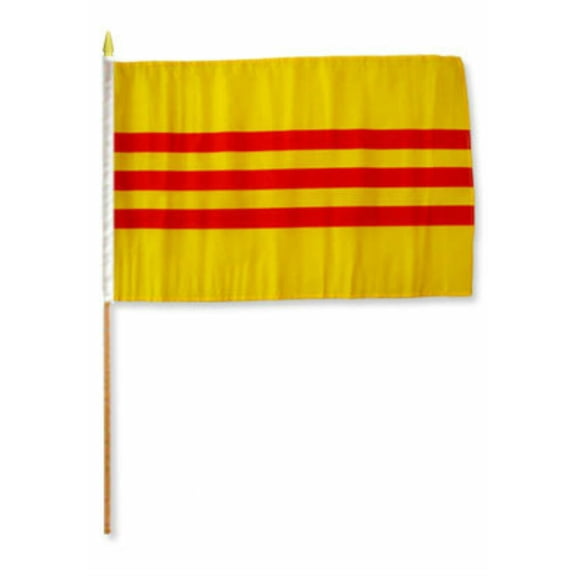 12x18 12"x18" Wholesale Lot of 12 (Dozen) South Vietnam Stick Flag wood Staff