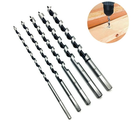 

LASHALL 5pcs Carbon Steel Spiral Drilling Hole Cutter Hex Shank Woodworking Tool