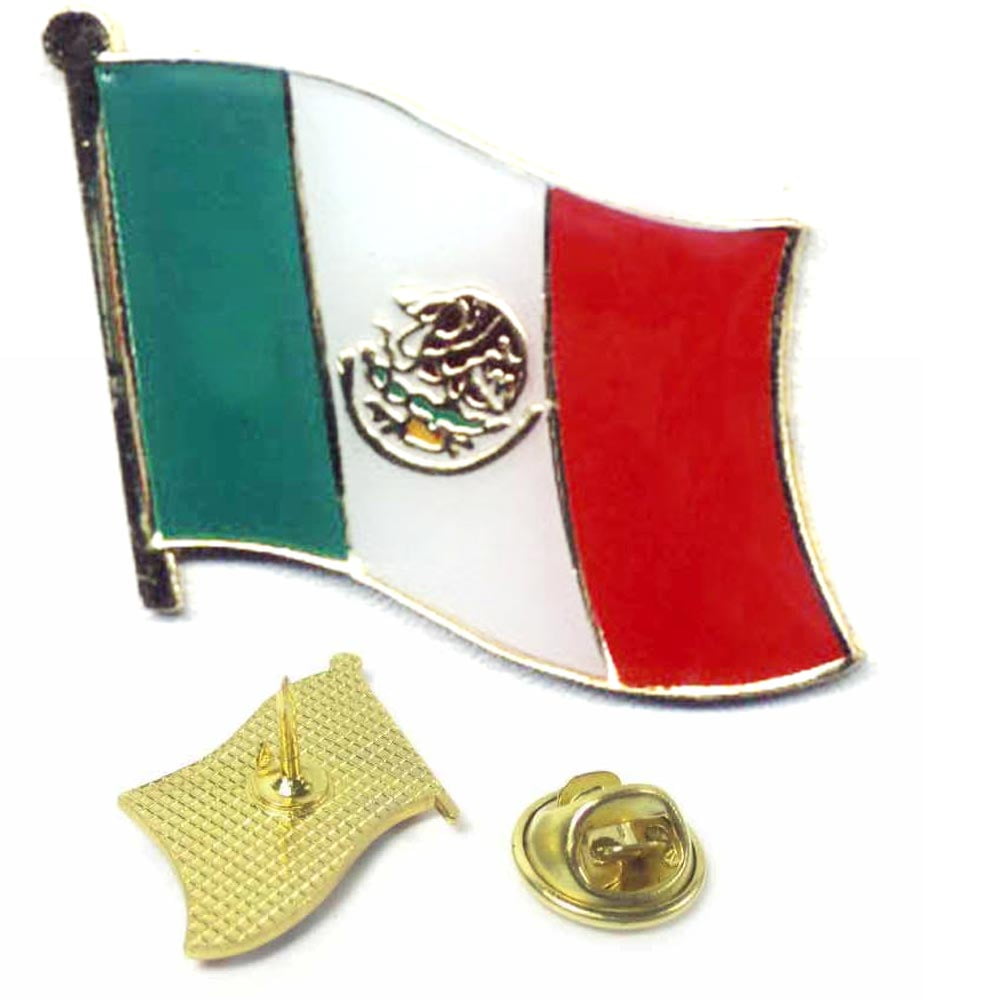 Mexican Flag Pin LOT OF 12 Mexico Flag Lapel Pins 