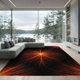 thumbnail image 2 of ODIKA 8'x10' Washable Area Rug Optical Illusion Print Molten Cracked Flow Volcanic Abstract Refined Structured for King Size Bedroom Under Bed, Master Suite, Non-Shedding, Easy Care, 2 of 7