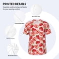 thumbnail image 5 of Rocae Cute Strawberry for Breathable Men's Baseball T-Shirt Fashionable Casual Baseball Jersey, Moisture-wicking Sportswear 3X-Large, 5 of 9