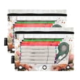 thumbnail image 3 of Cat Head Flowers Floral 2 Pack Pencil Pouches Zipper Pencil Case 3 Ring Pencil Pouch Cosmetic Bag, 3 of 6