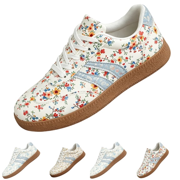 Women's Classic Fashion Sneakers | Casual Skate Shoes | Lace Up Walking Shoes Blue 36