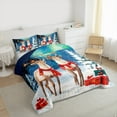 thumbnail image 3 of Castle Fairy 3-Piece Full Size Comforter Set, Deer Christmas Holiday Print, 3 of 8