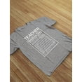 thumbnail image 4 of Tstars Men's Teacher T-Shirt - Back to School Apparel - Educational & Humorous Teacher Nutritional Facts Design - Perfect Teacher Appreciation Gift - Fun Teaching Themed - Ideal for School Year Start, 4 of 7
