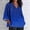 Blue women's plus size sequin blouse a1, variant on Women's Plus Size 3/4 Sleeve Sequin Blouse V Neck Flowy Casual Top Party Cocktail Shirt Elegant Tunic Tops Evening Wear Fashion Clothes, Pink 3XL