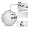 thumbnail image 6 of Wilson Softplay Recreational Volleyball - White, Official Size, 6 of 13
