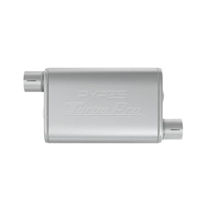 Pypes Performance Exhaust MVT10 Turbo Pro Muffler Offset/Offset 2 1/2 (.500) in.