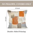 thumbnail image 3 of LALILO Orange and Grey Art Artwork Pillow Cover, Decorative Throw Pillows Cushion Cover 24 x 24 2Pcs, 3 of 6