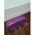 thumbnail image 2 of Arizona Bath Mat, Dramatic Phoenix Skyline Suburbs at Night Western Urban City Panorama, Plush Bathroom Decor Mat with Non Slip Backing, 29.5" X 17.5", Violet and Multicolor, by Ambesonne, 2 of 2