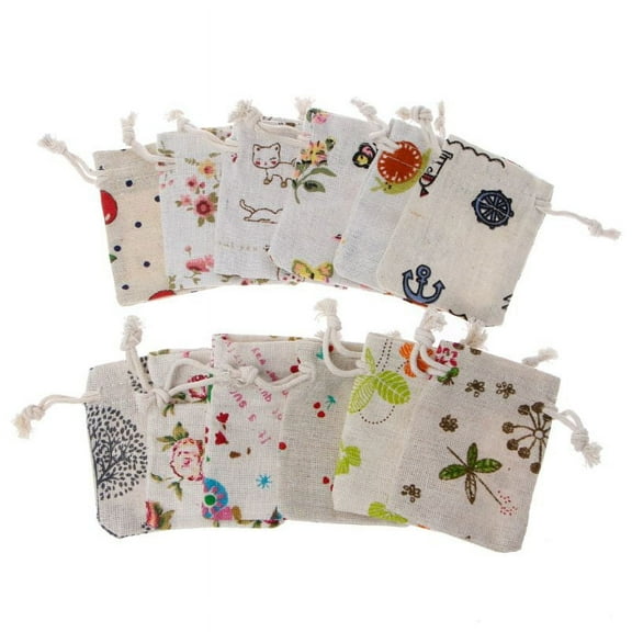 WINDLAND Wedding Favor Muslin Bags With Drawstring Premium Jewelry Pouches Party Gift