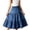 Dark Blue, variant on Girls Midi Denim Maxi Dresses A-Line Tiered Ruffle Hem Jean Skirts Summer Outdoor Casual Half Body Cake Style Skirts