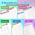 thumbnail image 3 of Magic Grooved Writing Practice - 5 libros de trabajo de Trace Trek en inglés para niños de 3 a 5, libro de práctica de rastreo pre K, escritura reutilizable a mano sin lágrimas, 4 libros de texto que, 3 of 17