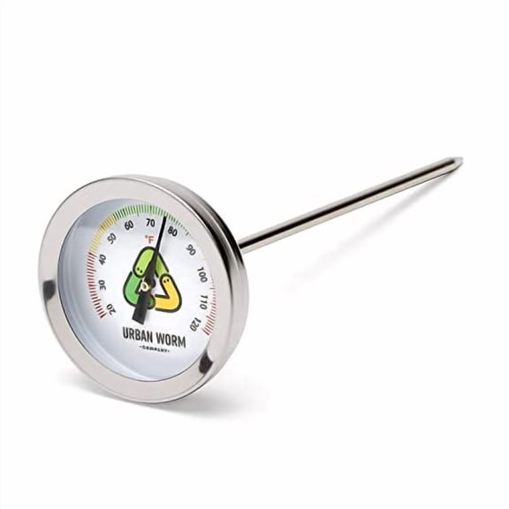 Soil Thermometer - 5-in Stainless Steel Stem - Perfect for Gardening & Worm Bin$$Garden & Patio