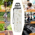 thumbnail image 7 of 32oz Transparent Sports Water Bottle with Straw for Kids Adults Outdoor School Gym Fitness Beige Bunnies, 7 of 7