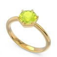 thumbnail image 2 of Diamond-Capitals 2.00 Carat Round Cut Peridot Gemstone Lovely Solitaire Ring for Girlfriend 18K Yellow Gold Size 9.5, 2 of 8