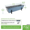 thumbnail image 2 of Achla C08NB-K6 2 x 6 Railings Flower Box with Brackets, Blue - Small, 2 of 4